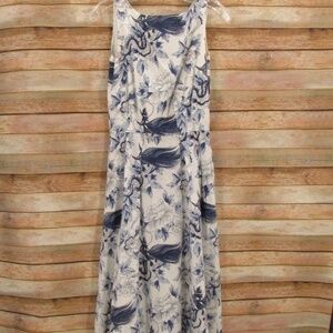 Breeches Blue/Off-White Sleeveless Back-Button Dress 4